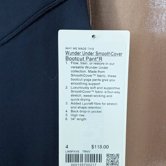 Lululemon Wunder Under SmoothCover High-Rise Bootcut Pant  - Sz 4 - Picture 2 of 3